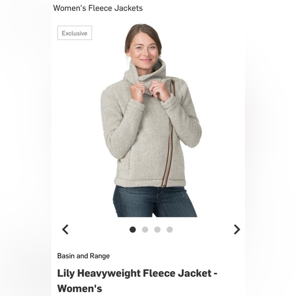 Basin & Range Lily Heavyweight Fleece Jacket Front Zip-Up Stand Collar Size M - Picture 1 of 10